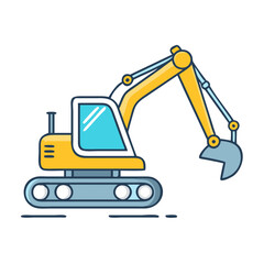 excavator icon, excavator vector illustration-simple illustration of excavator, perfect for excavator logos and icons