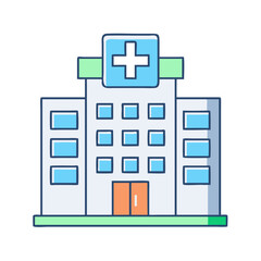 hospital icon, hospital vector illustration-simple illustration of hospital, perfect for hospital logos and icons