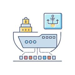 Naklejka premium port icon, port vector illustration-simple illustration of port, perfect for port logos and icons