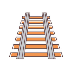 railway tracks icon, railway tracks vector illustration-simple illustration of railway tracks, perfect for railway tracks logos and icons