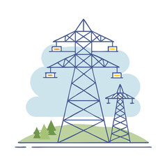 transmission tower icon, transmission tower vector illustration-simple illustration of transmission tower, perfect for transmission tower logos and icons