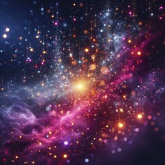 The image presents a captivating creative background that evokes the feeling of a starry and glittering night sky.

