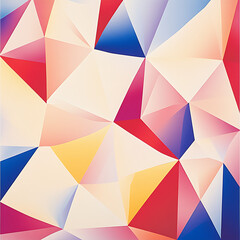 Fototapeta premium Abstract Geometric Polygon Art Design with Red Yellow and Blue Color Tones for Modern Backdrop