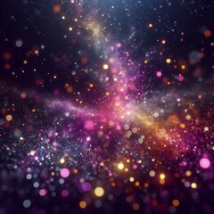 Fototapeta premium The image presents a captivating creative background that evokes the feeling of a starry and glittering night sky. 