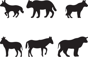animals silhouettes vector