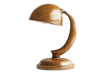 Wooden shiny desk lamp.