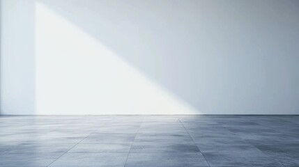 Fototapeta premium minimalist empty room with sunlight and concrete floor