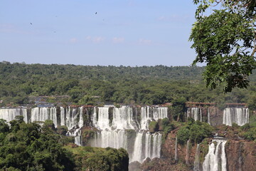 Beautiful view of the Iguazu Falls