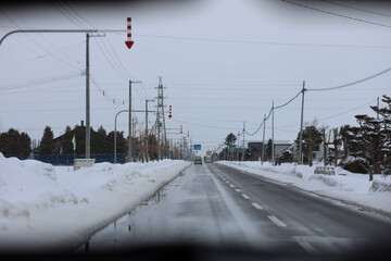 snow covered road