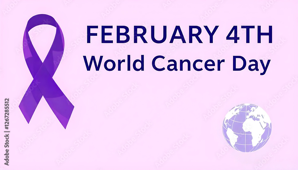 Fototapete a lavender ribbon gently curved into a heart shape, centered on a purple background with gradient li