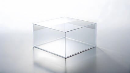 Fototapeta premium Transparent Acrylic Cube Display Box
