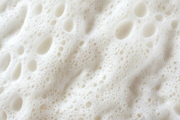 Close-up of soap bubbles on white background. Neural network AI generated