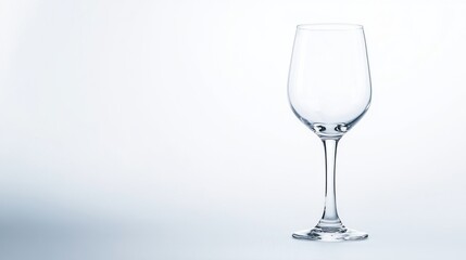 Obraz premium empty wine glass on white background