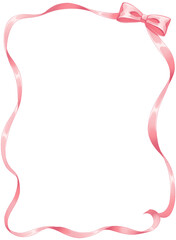 ピンクのリボンのフレーム