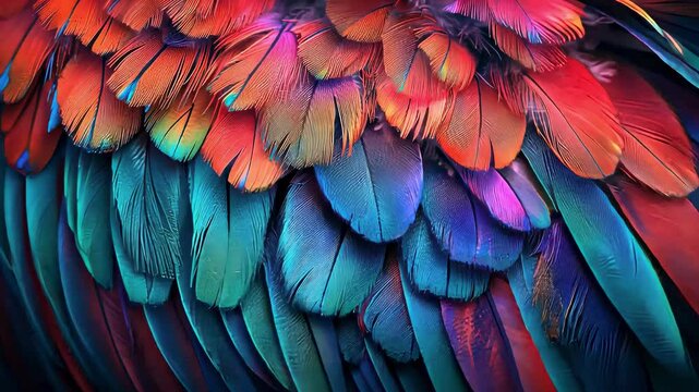 Close-up of a colorful parrot. Selective focus