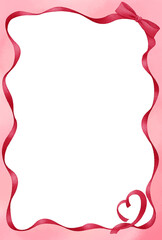 赤いリボンのフレーム