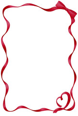 赤いリボンのフレーム