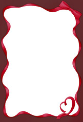 赤いリボンのフレーム