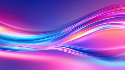 Fototapeta premium Vibrant abstract wave patterns in pink and blue hues, creating a dynamic visual experience