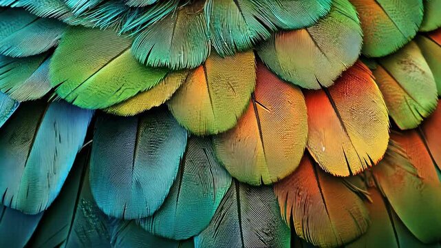 Close-up of a colorful parrot. Selective focus