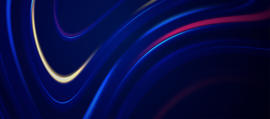 Colorful glowing lights on blue background, vector abstract wallpaper