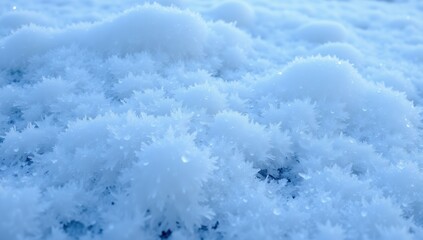 Obraz premium Crystalline Ice Texture in Cold Winter Landscape with Detail Focus