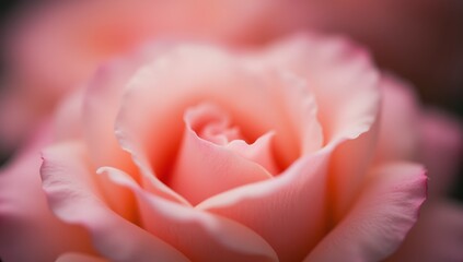 Delicate Close-Up of Soft Pink Flower Petals in Romantic Focus