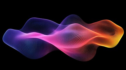 Fototapeta premium Abstract digital waves, vibrant network data flow.