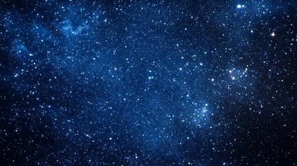 Ethereal Indigo Cosmos With Distant Stars