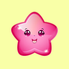 Happy and Colorful Cartoon Star Characters