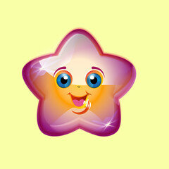 Happy and Colorful Cartoon Star Characters