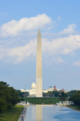Washington DC as seen from Lincoln Memorial columns - Washington DC United States