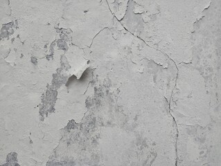 Abstrack grunge old white concrete wall with peeling paint texture. Architecture ideas 