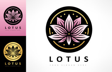 Lotus flower logo vector design