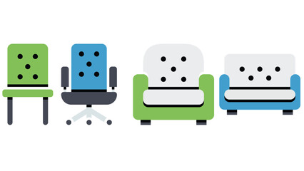 apartment, hotel services, appliances and furnishing vector art