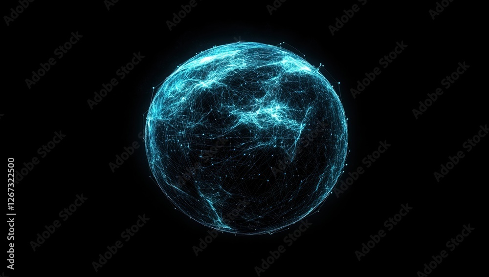 Poster exploring global network connections: a visual journey into data structures and interconnectivity th