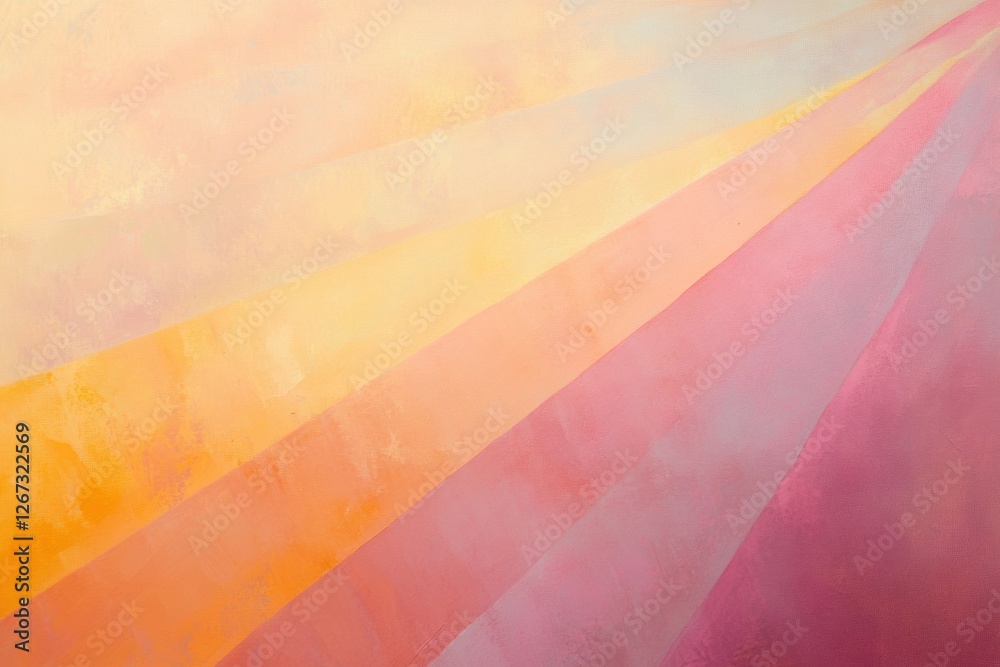 Fototapete bright and soft abstract artwork showcasing warm hues and smooth gradients in a colorful composition
