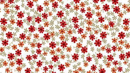 Floral pattern pretty flowers on white background.