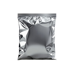 Shiny Silver Foil Packaging Bag with Zipper Closure for Food Storage, Snack Preservation, and Eco-Friendly Use in Culinary Applications