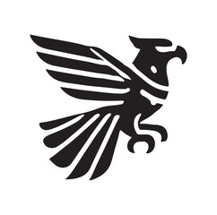 eagle logo silhouette vector illustration 