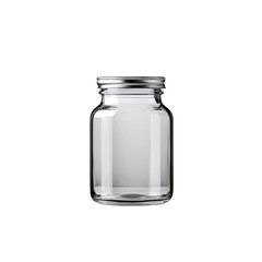Clear Glass Jar with Metal Lid for Storage, Preservation, Decoration, or Crafting - Perfect for Food, Spices, or DIY Projects in Modern Interiors
