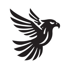 eagle logo silhouette vector illustration 