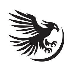 eagle logo silhouette vector illustration 