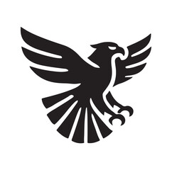 eagle logo silhouette vector illustration 