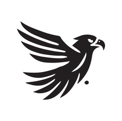 eagle logo silhouette vector illustration 