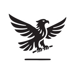 eagle logo silhouette vector illustration 