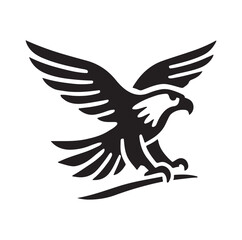eagle logo silhouette vector illustration 