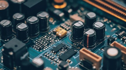 Closeup of circuit board