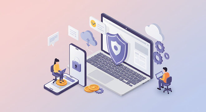 Cybersecurity Shield: Protect Your Data with Secure Technology, Network Protection, Data Privacy, and Secure Transactions - Safeguard Digital Assets