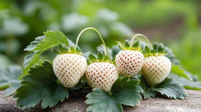 フレッシュな白いちご